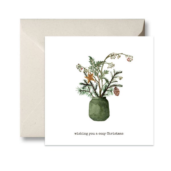 'A cozy Christmas' dubbele kaart