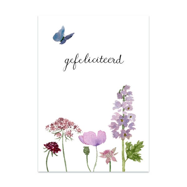 Summer Favourites Gefeliciteerd kaart