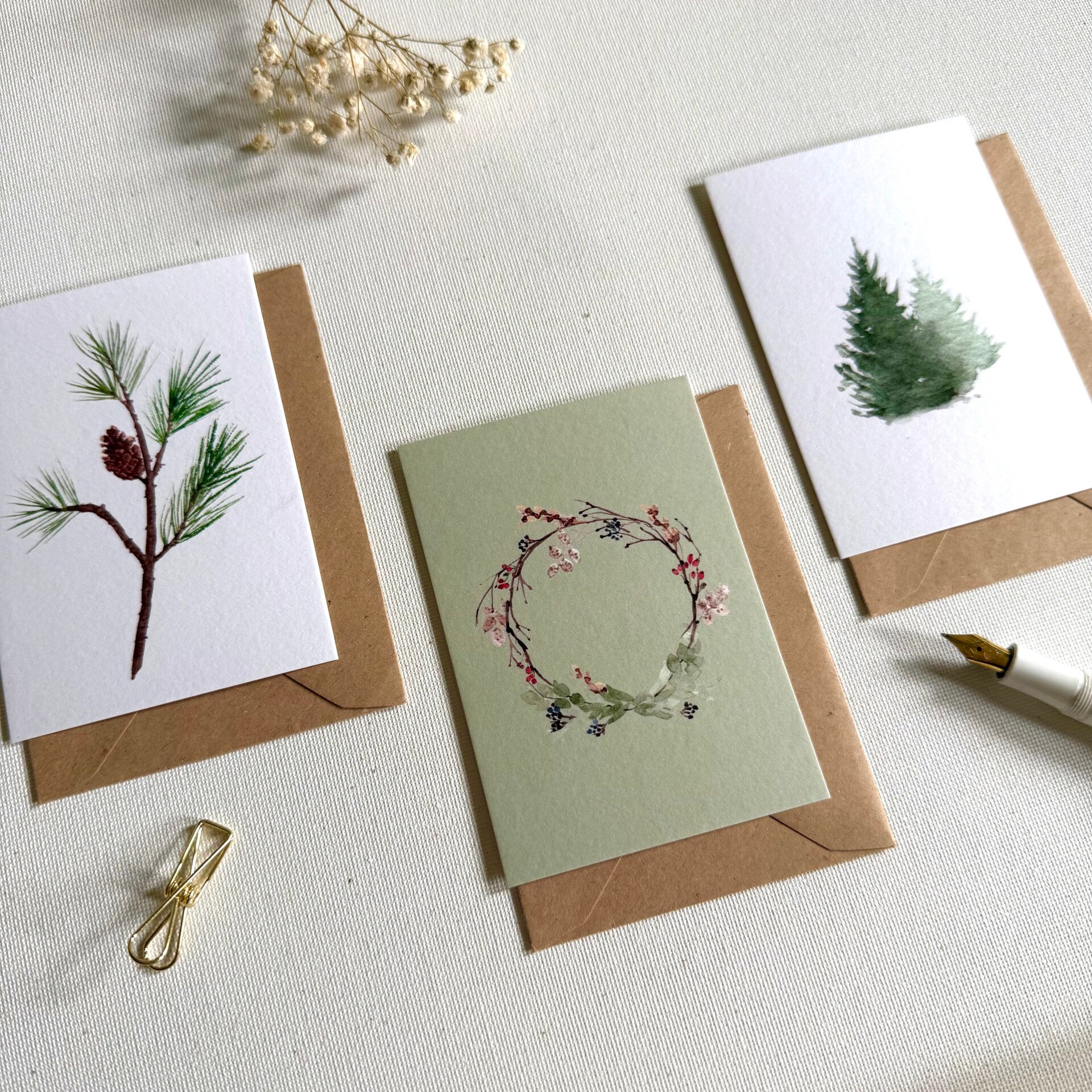 Mini kaartje kerst/winter