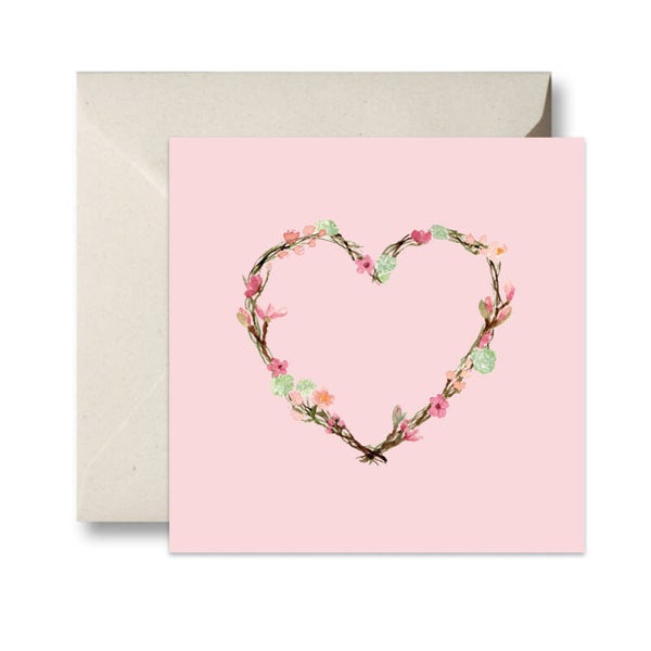 Blooming Heart dubbele kaart