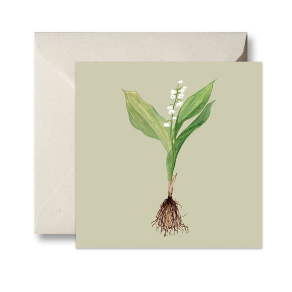 Lelietje-van-Dalen kaart • geboortebloem mei dubbele kaart