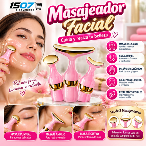 Set de Masajeadores Faciales – 3 Piezas