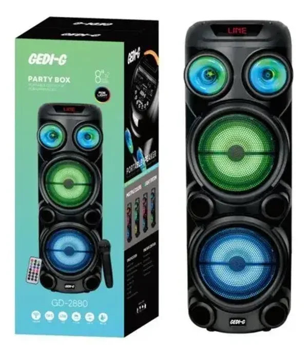 🔊 Parlante Party Box GEDI-G GD-2880