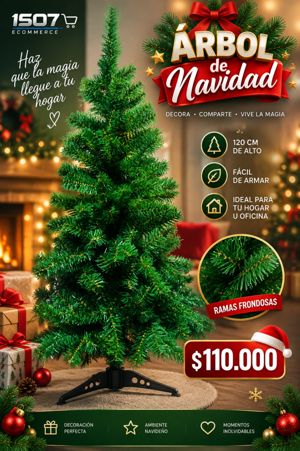 🎄 Árbol de Navidad de 120 cm