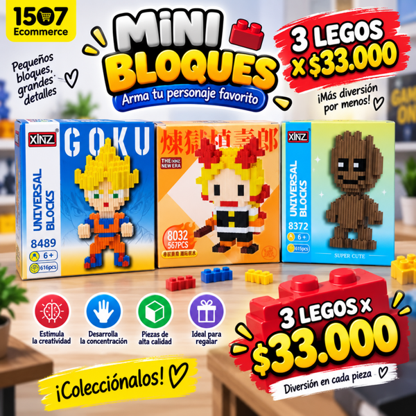 🧱 Mini Bloques de Construcción – Personajes