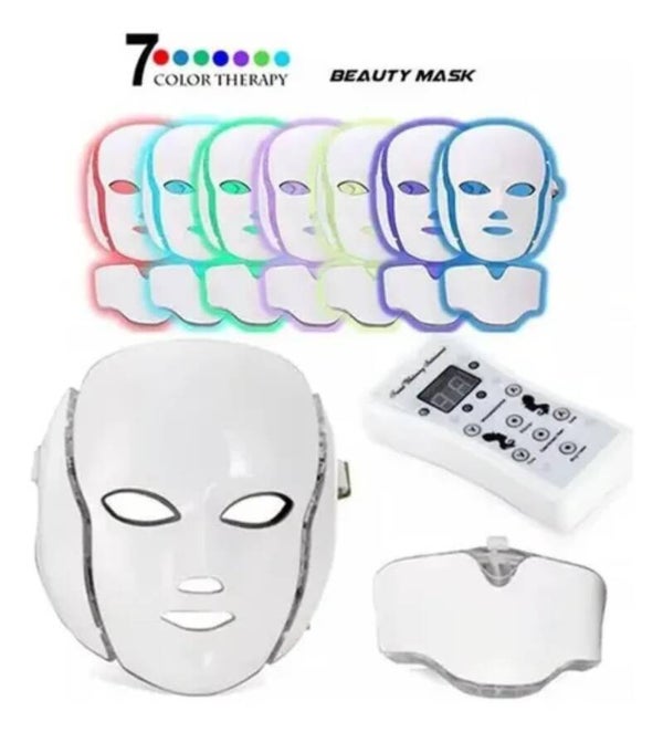 Máscara Facial LED – Terapia de 7 Colores