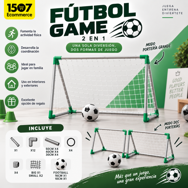 ⚽ Fútbol Game 2 en 1 – Portería Infantil