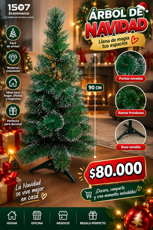 🎄✨ Árbol de Navidad de 90 CM