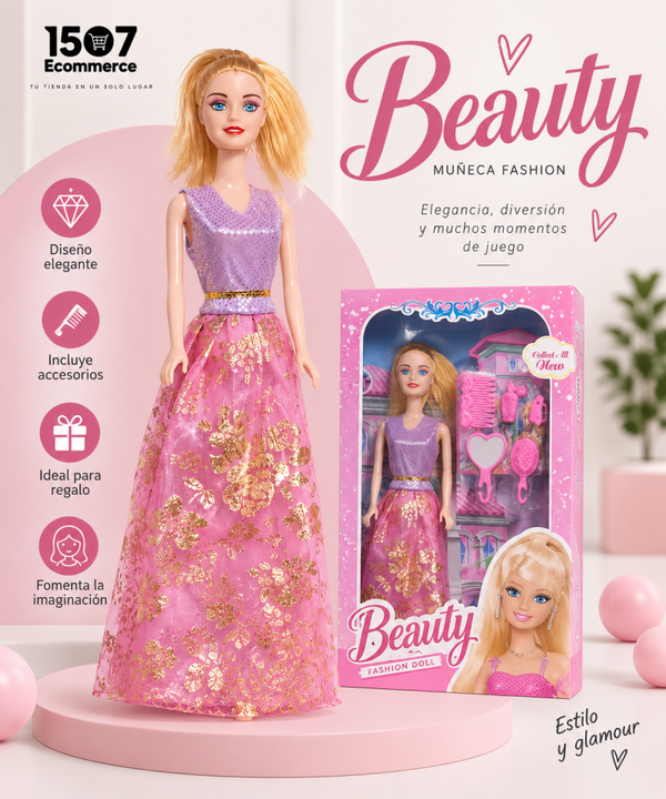 💄👗Muñeca Beauty con Accesorios