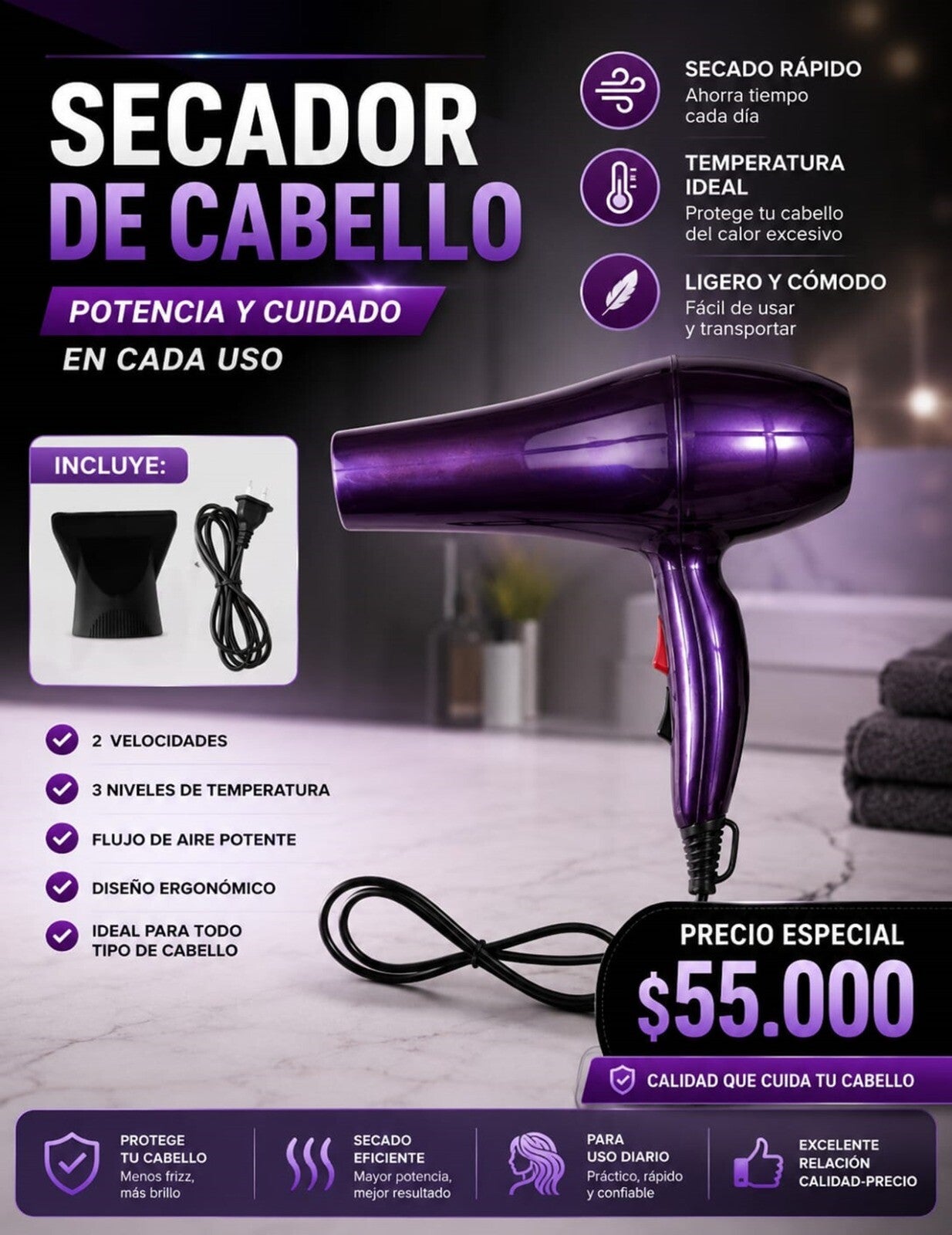 Secador de Cabello Profesional