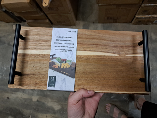 Serveerplank met grepen