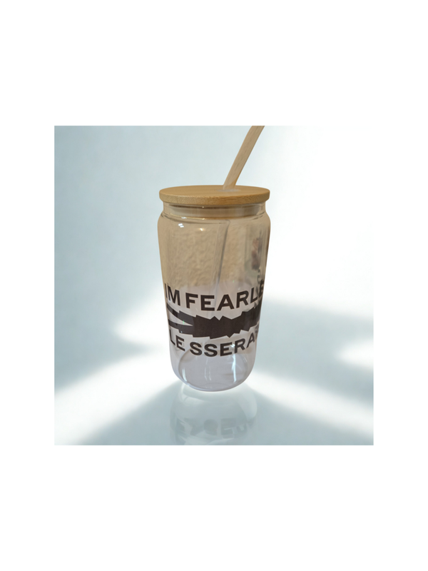 Canette verre + paille verre