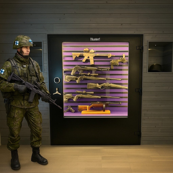 PantzerGlass wapenkluis "Finland" met grote glazen deur