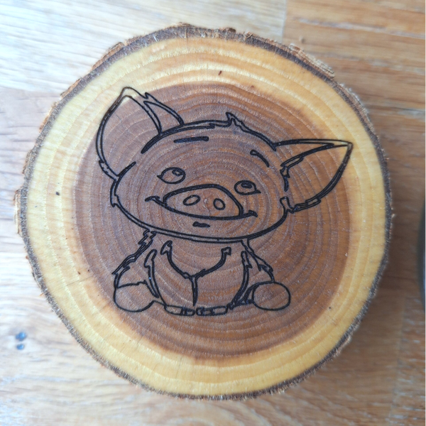 boomschijfje met een dier diameter 7,5cm
