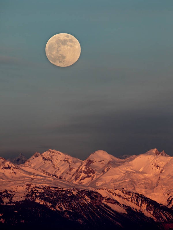 Lever de lune - Hiver