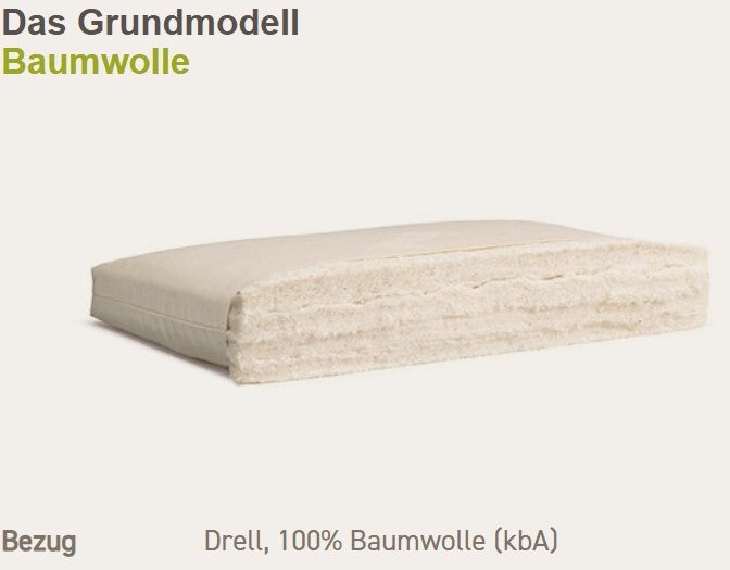 Bio - Futon aus 100% kbA - Baumwolle , dormiente