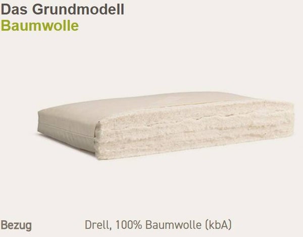 Bio - Futon aus 100% kbA - Baumwolle , dormiente