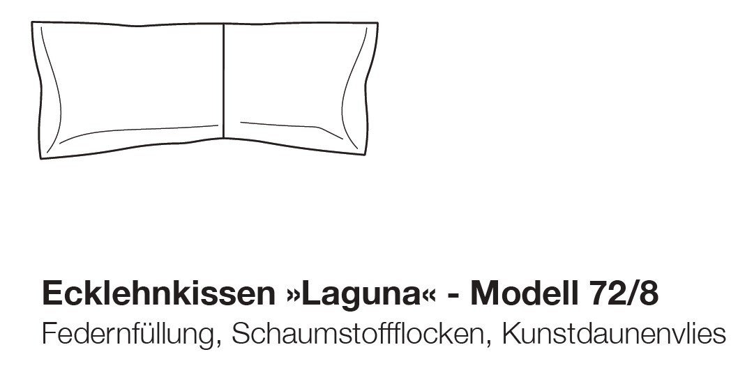 Laguna Ecklehnkissen für Laguna 620/3 Eckelement  :, Modell 72/8 , Breite 96cm , Höhe 50cm , Tiefe 96cm , Stoffgruppe 64