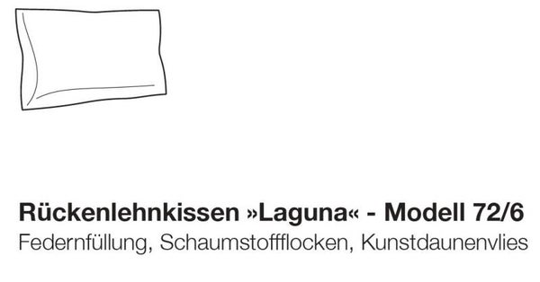 Laguna Rückenlehnkissen für Laguna 620/1 und für Element 620/2 und für Lehnelement 621/1 ,  Modell : 72/6 , Breite 96cm , Höhe 50cm , Tiefe 22cm , Stoffgruppe 64
