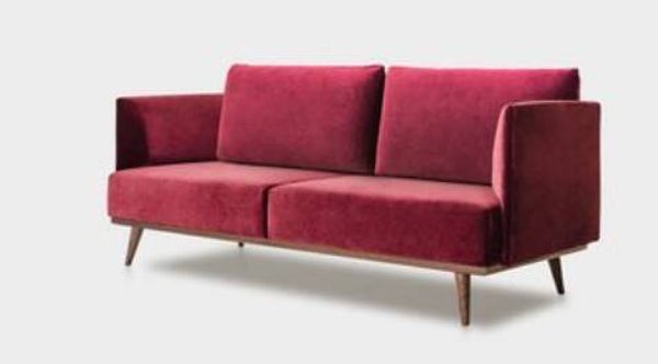 Joka Tosca 2 - Sitzer Couch , Modell 2770/31 inkl. Rückenlehnkissen , Außenmaß 166 cm x 83 cm , Stoffgruppe 68