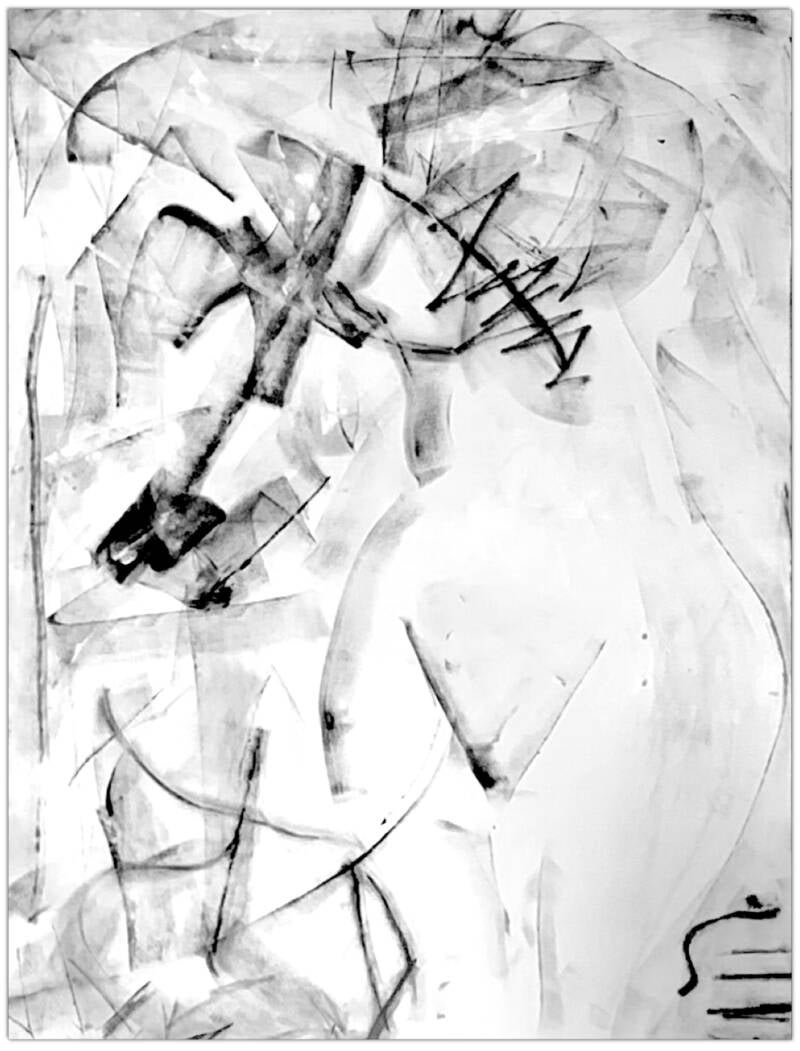 Peinture de Walter Biarent (série "ANNA")