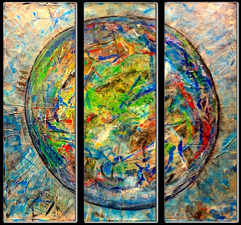 Peinture de Walter Biarent "Métamorphose"