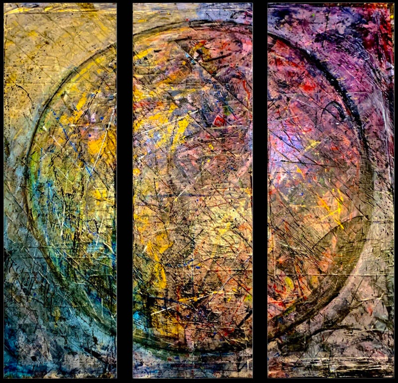 Peinture de Walter Biarent "Métamorphose"