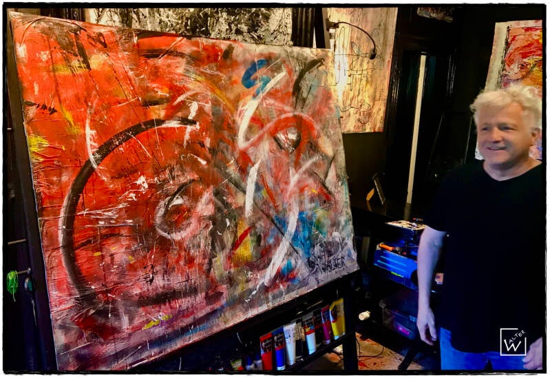 WALTER PEINTRE  A L'OEUVRE