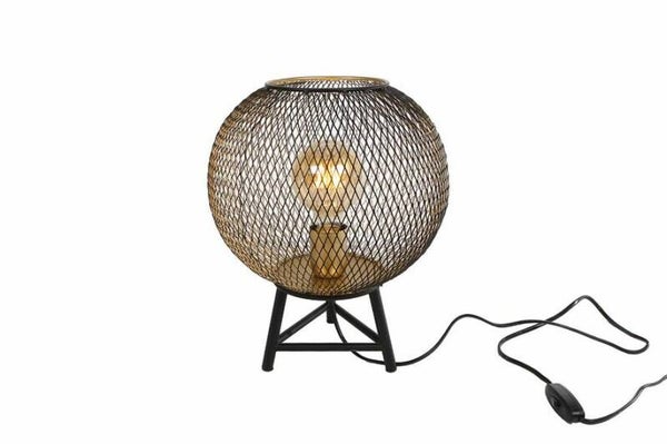 Tafellamp draad goud/zwart 
