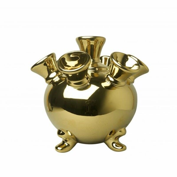 Tulpenvaas op pootjes goud