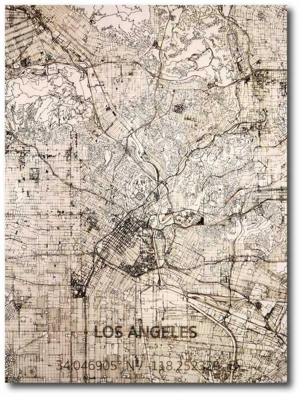 Unieke full detail citymap van Los Angeles