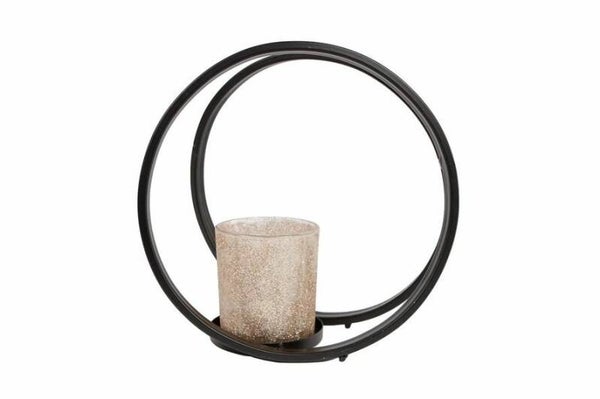 Theelicht goud/ zwart 