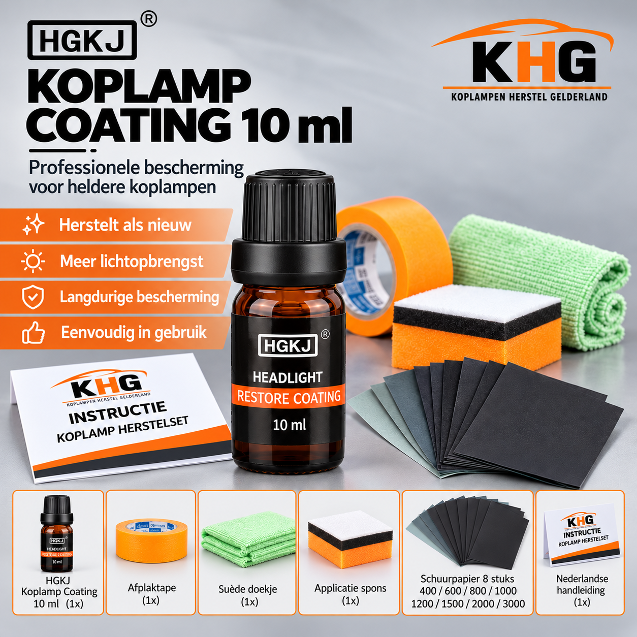 HGKJ Koplamp Coating met UV bescherming 10ML
