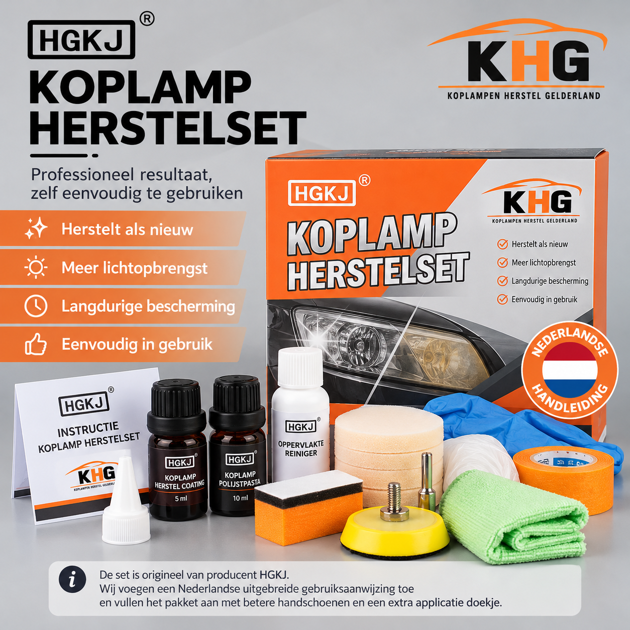 KHG koplampen Herstelset 2x5ML