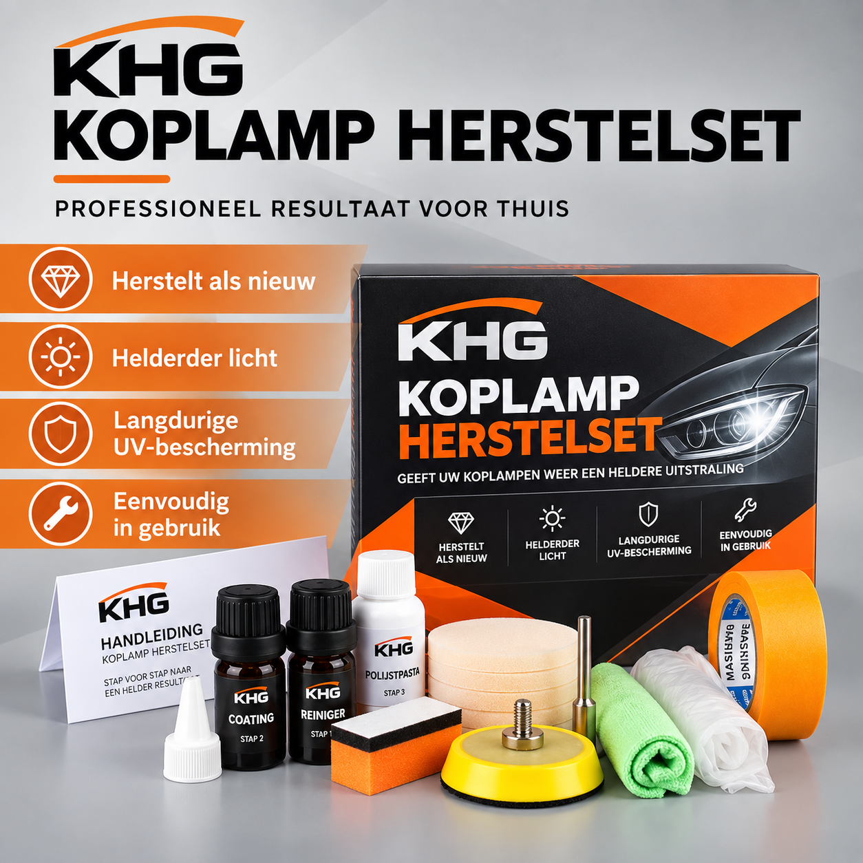 Profesionele koplampen herstel set
