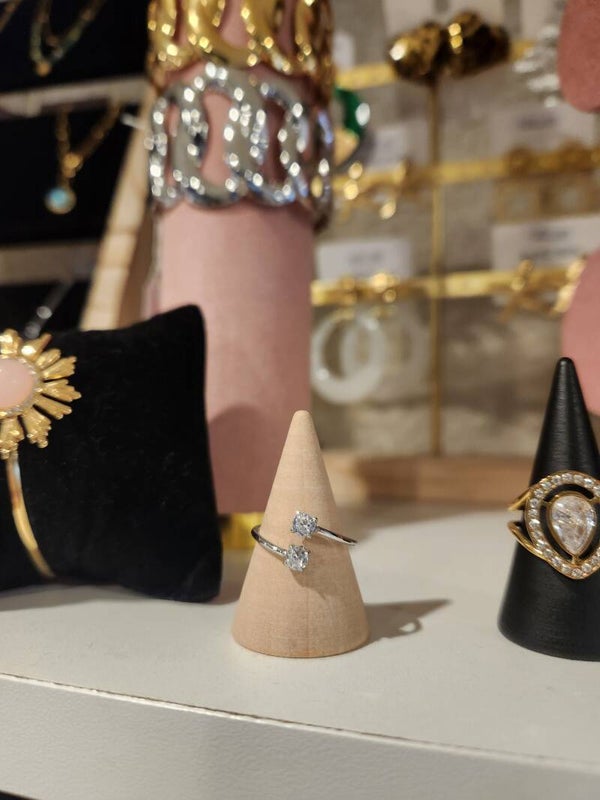 Bague strass argent