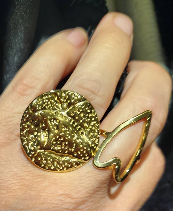 Bague martelée