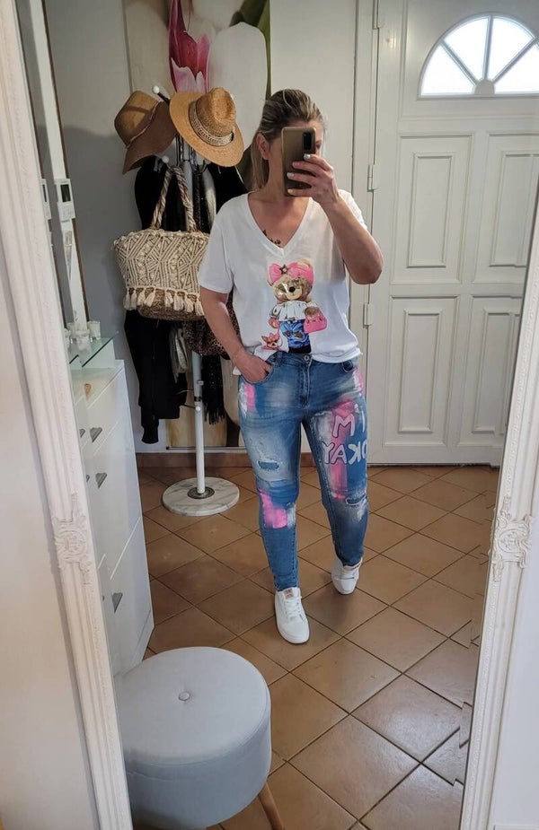 Jeans peinture