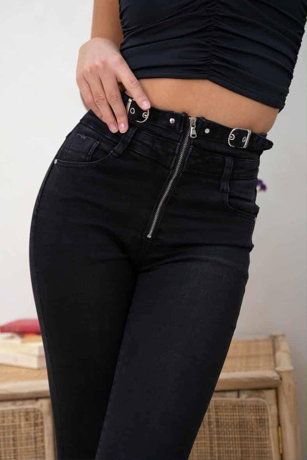 Jeans Noir fermeture