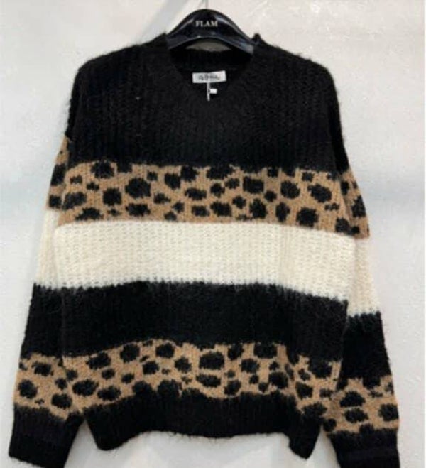 Pull maille imprimé léopard 🐆