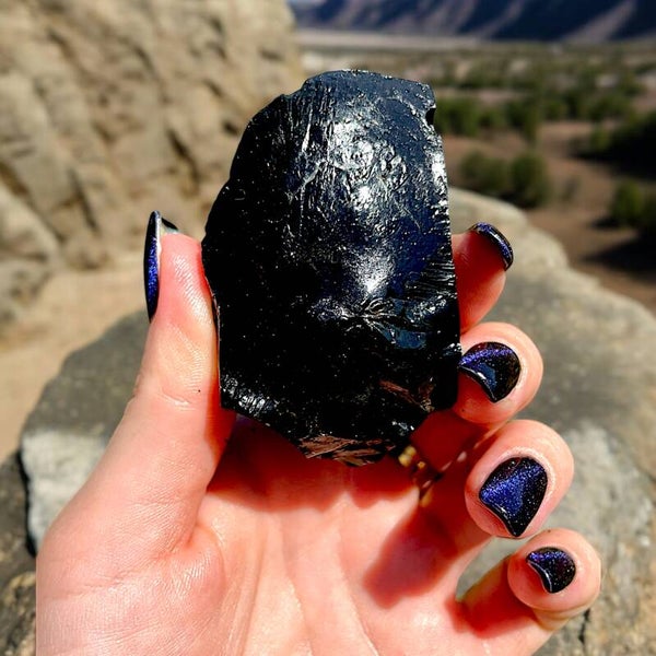 Zwarte Obsidiaan Ruw L / XL