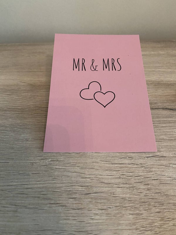 Kaart ‘Mr & Mrs’