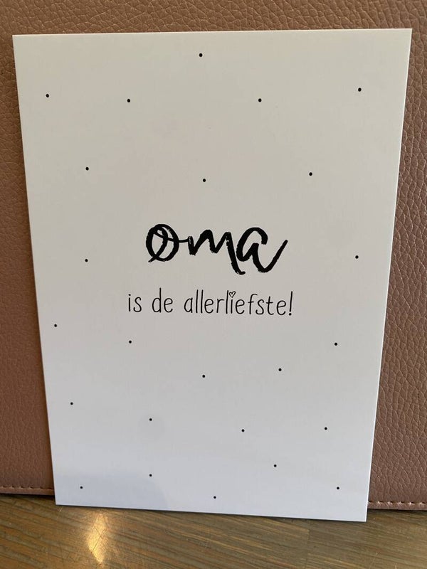Kaart ‘oma is de allerliefste’