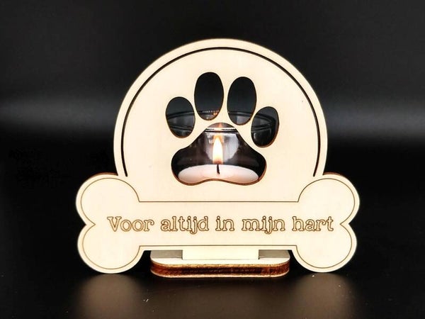 Waxinelichthouder ‘voor altijd in mijn hart’ 2