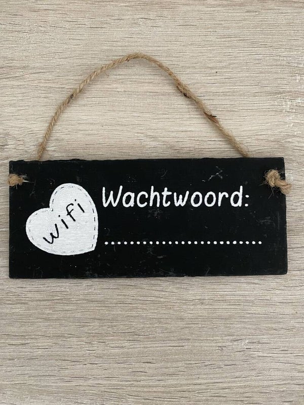 WiFi wachtwoordbordje