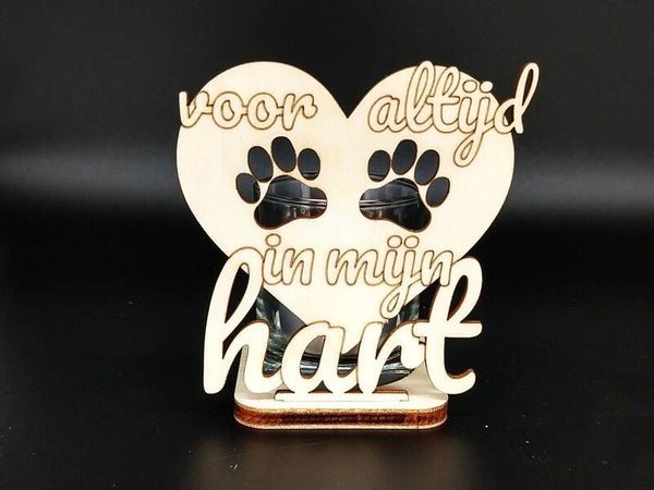 Waxinelichthouder ‘voor altijd in mijn hart’ 1