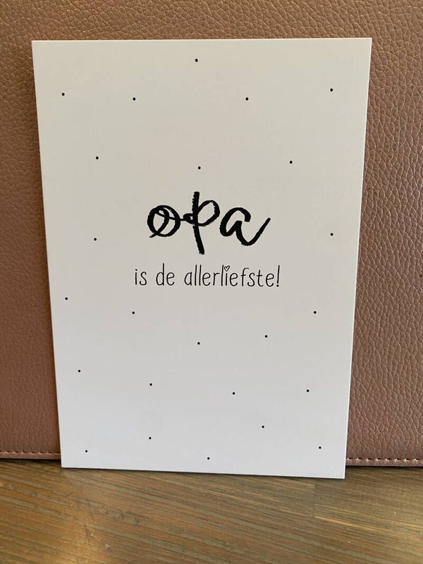 Kaart ‘opa is de allerliefste’