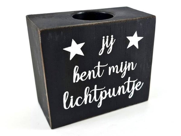 Waxinelichthouder ‘jij bent mijn lichtpuntje’