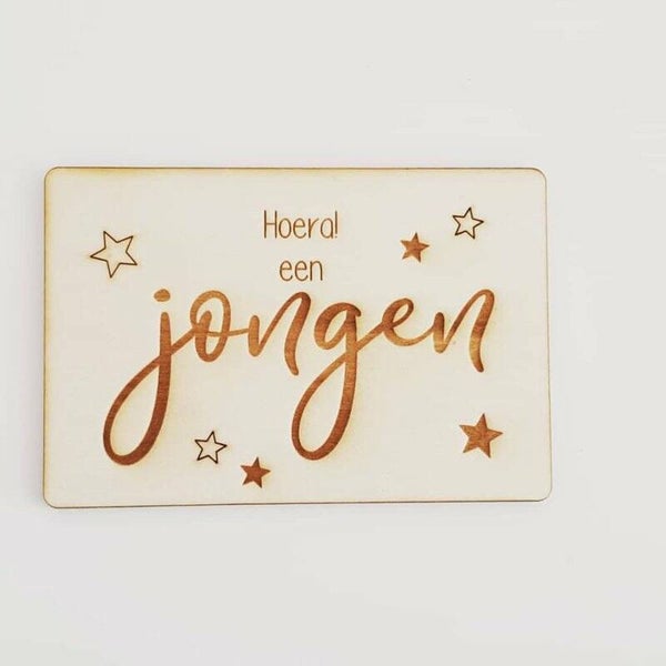 Houten kaart jongen