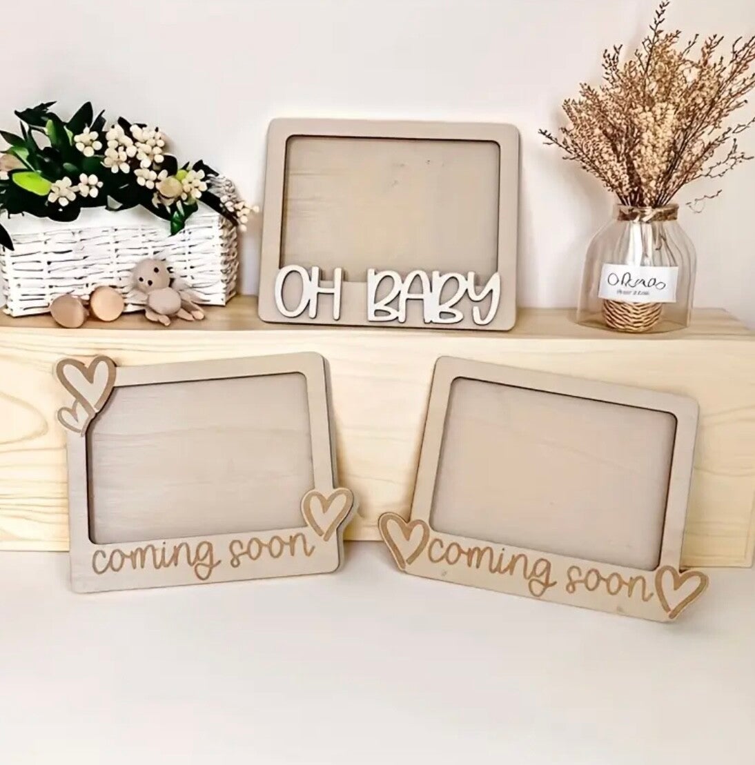 Houten fotolijstje voor echo-foto